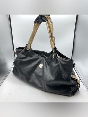 MCM Snake Print Double Handle Hobo Purse C9793